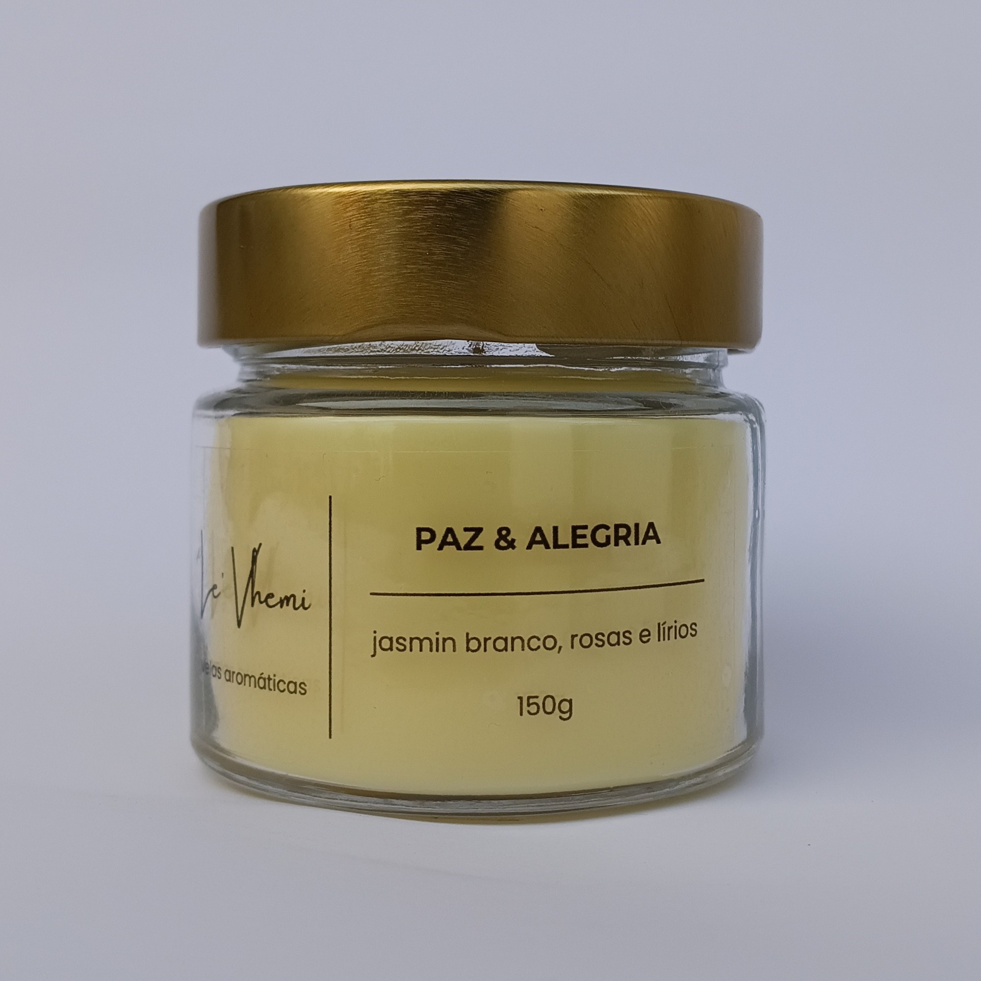 Vela Aromática Paz & Alegria coleção Intenções em vidro pianezza