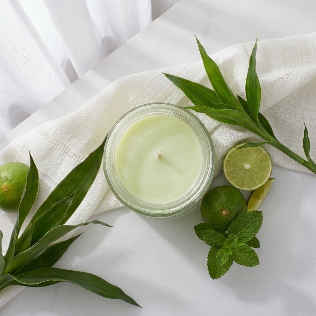Vela Aromática Purificação e Leveza coleção Intenções em vidro pianezza