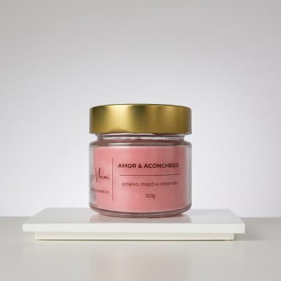 Vela Aromática Maça, Morango e Caramelo coleção Intenções em vidro pianezza