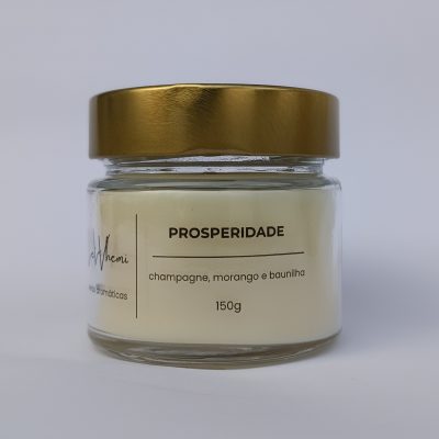 Vela Aromática Prosperidade coleção Intenções em vidro pianezza